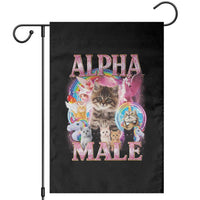 Alpha Male Cat Garden Flag Funny Rainbow Kitten Meme Bootleg