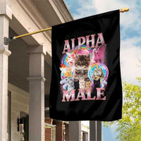 Alpha Male Cat Garden Flag Funny Rainbow Kitten Meme Bootleg