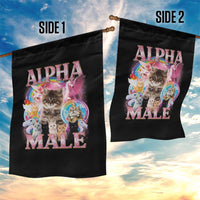 Alpha Male Cat Garden Flag Funny Rainbow Kitten Meme Bootleg