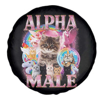 Alpha Male Cat Spare Tire Cover Funny Rainbow Kitten Meme Bootleg