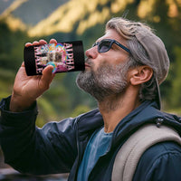 Alpha Male Cat 4 in 1 Can Cooler Tumbler Funny Rainbow Kitten Meme Bootleg