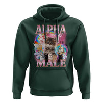 Alpha Male Cat Hoodie Funny Rainbow Kitten Meme Bootleg