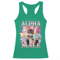 Alpha Male Cat Racerback Tank Top Funny Rainbow Kitten Meme Bootleg