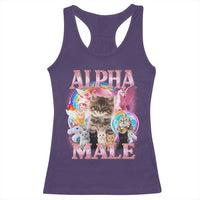 Alpha Male Cat Racerback Tank Top Funny Rainbow Kitten Meme Bootleg