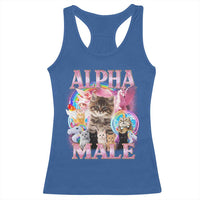 Alpha Male Cat Racerback Tank Top Funny Rainbow Kitten Meme Bootleg