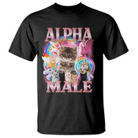 Alpha Male Cat T Shirt Funny Rainbow Kitten Meme Bootleg