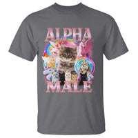 Alpha Male Cat T Shirt Funny Rainbow Kitten Meme Bootleg
