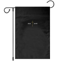 Jesus Saves Garden Flag Cross Subtle Christian Minimal Religious Faith