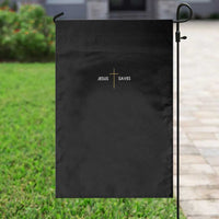 Jesus Saves Garden Flag Cross Subtle Christian Minimal Religious Faith