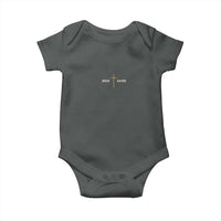 Jesus Saves Baby Onesie Cross Subtle Christian Minimal Religious Faith