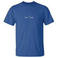 Jesus Saves T Shirt Cross Subtle Christian Minimal Religious Faith