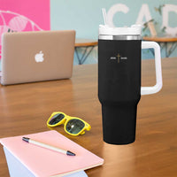 Jesus Saves Tumbler With Handle Cross Subtle Christian Minimal Religious Faith