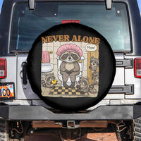 Never Alone Raccoon Mom Spare Tire Cover Funny Mama Life Mothers Day