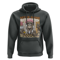 Never Alone Raccoon Mom Hoodie Funny Mama Life Mothers Day
