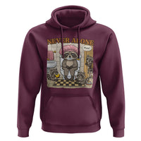 Never Alone Raccoon Mom Hoodie Funny Mama Life Mothers Day