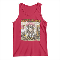 Never Alone Raccoon Mom Tank Top Funny Mama Life Mothers Day