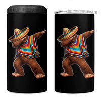 Mexican Bigfoot Dabbing Cinco de Mayo Funny Fiesta 4 in 1 Can Cooler Tumbler