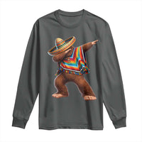 Mexican Bigfoot Dabbing Cinco de Mayo Funny Fiesta Long Sleeve Shirt