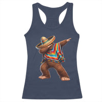 Mexican Bigfoot Dabbing Cinco de Mayo Funny Fiesta Racerback Tank Top