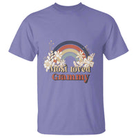 Grandma T Shirt Most Loved Grammy Retro Groovy - Wonder Print Shop
