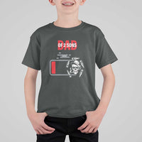 Dad Of Two Sons T Shirt For Kid Dad Of Two Sons Funny Skeleton Low Battery Father's Day - Wonder Print Shop