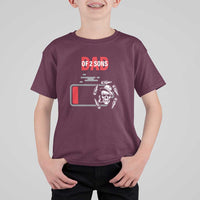 Dad Of Two Sons T Shirt For Kid Dad Of Two Sons Funny Skeleton Low Battery Father's Day - Wonder Print Shop