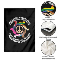 Make Lying Wrong Again Make America Think Again Garden Flag Human’s Rights Hand Peace - Wonder Print Shop