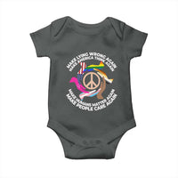 Make Lying Wrong Again Make America Think Again Baby Onesie Human’s Rights Hand Peace