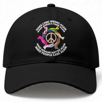 Make Lying Wrong Again Make America Think Again Baseball Cap Human’s Rights Hand Peace