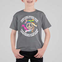 Make Lying Wrong Again Make America Think Again T Shirt For Kid Human’s Rights Hand Peace