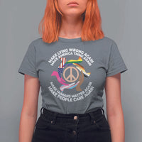 Make Lying Wrong Again Make America Think Again T Shirt For Women Human’s Rights Hand Peace
