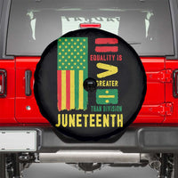 Juneteenth Equality Is Greater Than Division Spare Tire Cover Juneteenth American Flag
