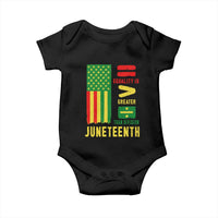 Juneteenth Equality Is Greater Than Division Baby Onesie Juneteenth American Flag