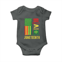 Juneteenth Equality Is Greater Than Division Baby Onesie Juneteenth American Flag