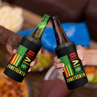 Juneteenth Equality Is Greater Than Division 4 in 1 Can Cooler Tumbler Juneteenth American Flag