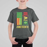 Juneteenth Equality Is Greater Than Division T Shirt For Kid Juneteenth American Flag
