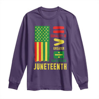 Juneteenth Equality Is Greater Than Division Long Sleeve Shirt Juneteenth American Flag
