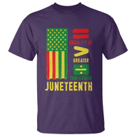 Juneteenth Equality Is Greater Than Division T Shirt Juneteenth American Flag