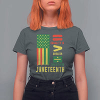 Juneteenth Equality Is Greater Than Division T Shirt For Women Juneteenth American Flag