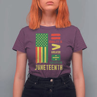 Juneteenth Equality Is Greater Than Division T Shirt For Women Juneteenth American Flag