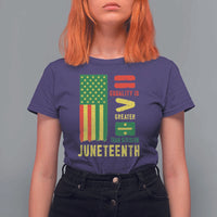 Juneteenth Equality Is Greater Than Division T Shirt For Women Juneteenth American Flag