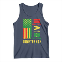 Juneteenth Equality Is Greater Than Division Tank Top Juneteenth American Flag