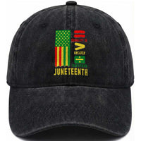 Juneteenth Equality Is Greater Than Division Washed Cotton Baseball Cap Juneteenth American Flag