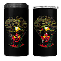 Camo African American Women Juneteenth Celebrating Black Freedom Day 4 in 1 Can Cooler Tumbler