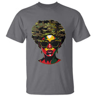 Camo African American Women Juneteenth Celebrating Black Freedom Day T Shirt