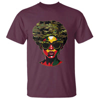 Camo African American Women Juneteenth Celebrating Black Freedom Day T Shirt