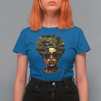 Camo African American Women Juneteenth Celebrating Black Freedom Day T Shirt For Women