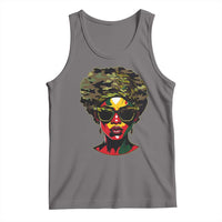 Camo African American Women Juneteenth Celebrating Black Freedom Day Tank Top