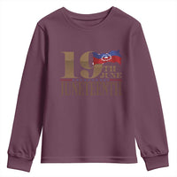 19th June Juneteenth Freedom Day Youth Sweatshirt Juneteenth Flag