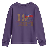 19th June Juneteenth Freedom Day Youth Sweatshirt Juneteenth Flag